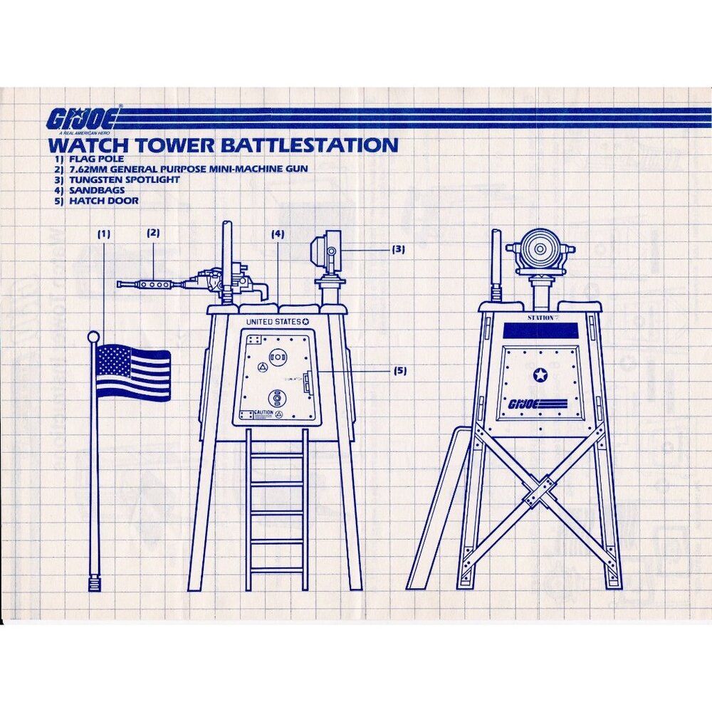 G.I. Joe 1984 Instruction Sheets Lot of 3 Battle Station Manuals Hasbro
